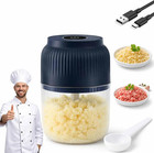 1pc 250ml Mini Electric Food Chopper Usb Rechargeable Cordless Processor - New