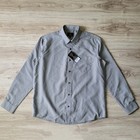 Guinness Size L-xl Button Down Long Sleeve Shirt Grey Black Geometric Ditsy Beer