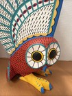 Signed Armando Jimenez Hand Carved Painted Owl Oaxaca Mexican Folk Art  Read Inf