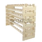 Wooden Stackable Wine Rack 6 Tier 72 Bottle Wine Holder Modular Storage Display 