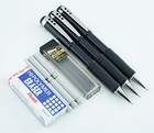Pentel Twist-erase Mechanical Automatic Pencils 0 5mm Erasers   Leads Lot Black