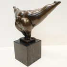 Statue Sculpture Dancer Acrobat Modern Style Bronze Signed