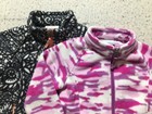 Set Of 2 Columbia Fleece Full Zip Jacket 2t Black Geometric And Pink Camouflage