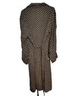 Men s Rabhor Robe Smoking Jacket  One Size  Large  Navy Blue Square Pattern