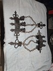 2 Vintage 1967 Sexton Gothic Revival Cast Metal Candelabra Wall Sconce Chain