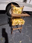 Cass Toys 1960s Vintage Wooden Doll Highchair Made In Usa Mass 678
