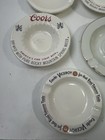 Lot Of 5 Vintage Beer   Tobacco Ceramic Ashtrays Coors Lone Star Stubbs Viceroyl