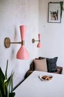 Mid-century Modern Brass Wall Sconce Lamps     Set Of 2 Vintage 1950s Fixtures