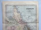 Antique Map Of Queensland Australia 1876 Chambers s Encyclopedia