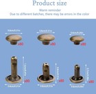 240 Sets Rivets For Leather  Leather Rivets 3 Sizes Leather Double Cap Rivets Fo