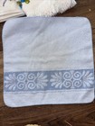 Vtg Blue Bath Towel Lot For Sewing Crafts Assorted Towels Floral Fabric As Is