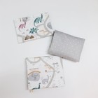 Emenpy 3pcs Cotton Crib Bedding Set Duvet Cover Fitted Sheet Pillowcase   No    
