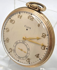 Vintage 1938 Elgin Pocket Watch Grade 495 Size 12 Gold Filled 17 Jewels Works