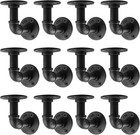 Shelf Bracket 12 Pack Heavy Duty Floating Brackets Industrial Pipe Wall Mount