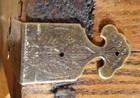 Set Of 4 Vintage Antique Brass Colour Metal Box Corners Braces Straps C029