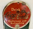 Drink Coca Cola Thermometer Silhouette Girl Deco Lady Sign 1940 Missing Stat 16   