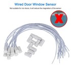 Wired Door Window Sensor Magnetic Reed Switch Nc Recessed For Home Alarm   