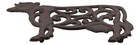Western Holstein Cow With Lace Scrolls Design Cast Iron Metal Trivet Accent