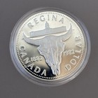 1882-1982  1 Canada Silver Dollar Elizabeth Ii D g  Regina Commemorative Proof
