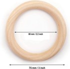 10 Pcs 75mm Unfinished Wooden Rings For Craft  3 Inch Nature Solid 10pcs 