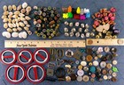 Craft Lot  5 Lb Bulk Mix  Bead Button Pin Pendant Charm Patch Gem Key Stamp Dice