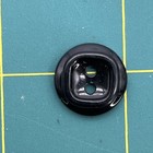 Lot Of 11 Vintage Plastic 2 Hole Buttons Black 5 8    Round With Squared Center