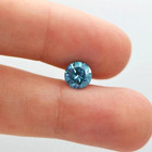 Natural Blue Color Certified Loose 3 Ct Round Cut Lab Grown Cvd Diamond Vvs1