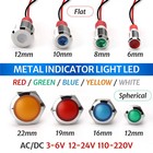 Led Metal Indicator Light waterproof ac dc 3v-220v durable Signal Lamp Withcable