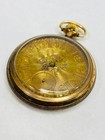 Runs Antique Pocket Watch Dial 18k Gold Floral Tri-color Case 20 Year Mvmt