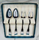 Pristine Vintage 1881 Rogers Oneida Silverplate Flatware Hammered Pattern 4pc 