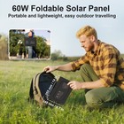 Mhpowos Solar Portable Charger 60w Usb C Solar Panel For Anker Power Station