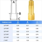 Brass Pipe Fitting  Long Nipple Pipe 1 8  Npt Male X 1 8  Npt Female Thread 2   