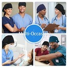 Adjustable Working Cap With Satin-lined Tooth Black Ponytail-satin Lined