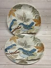 Pier 1 One 6pc Melamine Plates   Bowls Set Birds   Leaves Pattern