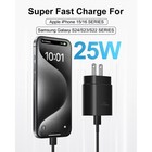 2 Pack 25w Usb-c Fast Charger With 6ft Usb C Cable For Samsung Galaxy S24 Ultra