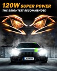 Auxbeam 9005 Hb3 Gx Canbus Led Headlight Bulbs 6500k 120w 25000lm High low Beam