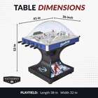 Breakaway 41-in Dome Hockey Table For Family Game Room - With Ez-grip Handles  E