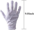 10pairs White Cotton Gloves Large Size For Art Handling Crafting Coin Jewelry