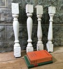 4 White Wood Balusters Architectural Salvage Spindles Porch Post A10
