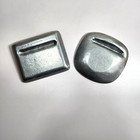 Wilton Armetale Pewter Ashtrays Pair 4 75 X 5 75 Rectangle   5 25 X 5 5 Round