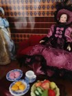 1 12 Scale Dollhouse Miniature Ceramic Doll Victorian Dress Lady Accessories