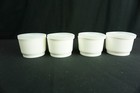 Vintage Tupperware Set Of 4 Stackable Snack Cups White W clear Lids 1229-34 New