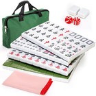  Chinese Mahjong Set- 146 Small Melamine Tiles 1 18   Green  With Portable 