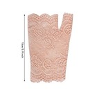 Obmwang 2 Pairs Women s Lace Gloves Fingerless Floral Gloves Apricot apricot