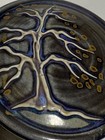 Art Pottery Glazed Jar W  Lid   Tree Design    4   tall Signed By Artist