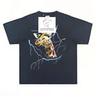 Gotofree 25ss New Vintage Giraffe T Shirt Black  Short Sleeve Top Tee Men Women