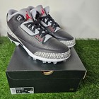 Jordan 3 Td Black Cement Football Cleats New Sizes 12-15 Black