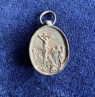 Antique Catholic St  Vincent De Paul Reliquary Relic Pendant Theca