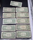 11 Note Lot 1957   Star Note Silver Certificates Very Circulated  695