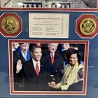 Barack Obama Inauguration Ceremony Invitation Tickets Coins Photos 2009 Framed